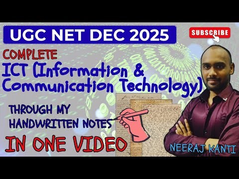 ICT (Information & Communication Technology) Marathon Class || UGC NET December 2025.
