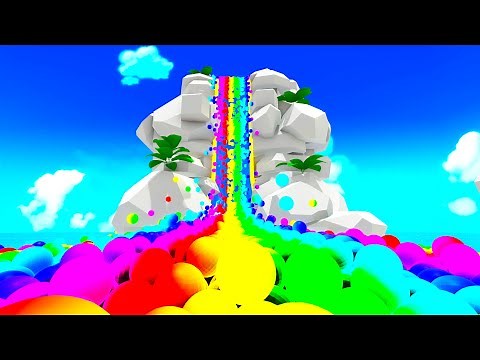 THOUSANDS OF BALLS VS HUGE WATERFALL!!! (I BROKE IT) - Marble World