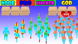 156K views · 1.3K reactions | NOOB vs PRO vs HACKER vs GOD in Crowd Evolution Gameplay that we will play in this video is: Crowd Evolution In Crowd Evolution, you can grow and evolve your crowd and beat the enemies! | Noob vs Pro vs Hacker | Facebook