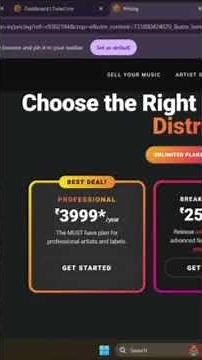 TUNECORE Music Distribution New Plans | Music Distribution in India Short Tutorial #tunecore #tburn