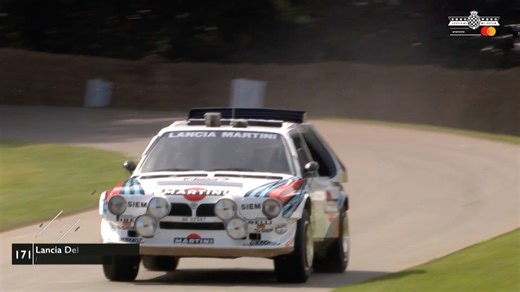 The Martini livery on the #Lancia Delta S4 are clearly 'go-faster' stripes, a rapid run from the Lancia. #FOS | Goodwood Festival of Speed