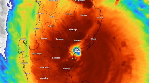 Sierra Madre Mountain Range Destroyed the Eye of the Typhoon: Look at the devastating impact on the eye of Super Typhoon #PepitoPH after it made landfall and crashed into the rugged Sierra Madre mountain range. The powerful storm, with its intense winds and torrential rains, was visibly torn apart as it encountered the natural barrier of the mountains, causing significant disruption to its structure and weakening the once mighty typhoon. This dramatic destruction highlights the vital role that m