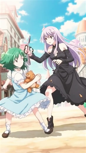 #DreamScreenAI Anime girl running away from a girl killer