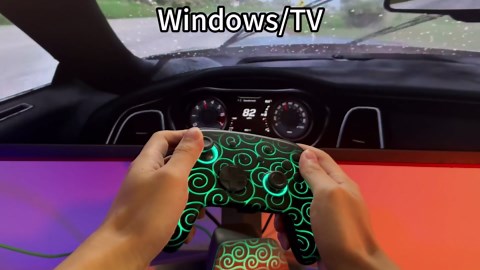 FUNLAB Switch Pro Controller Wireless with Charging Dock Compatible with Switch 2/OLED/Steam Deck/PC, Bluetooth Controller with Hall Effect Joysticks, Luminex Control Gamepad with 7 LED Colors/Paddle/Turbo/Motion-Purple