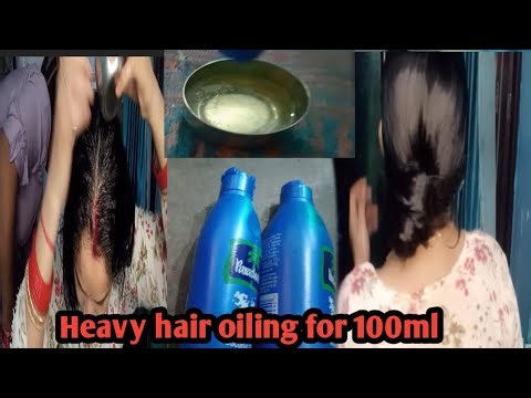 Heavy hair oiling for 100ml#challange video hair oiling #hair oiling