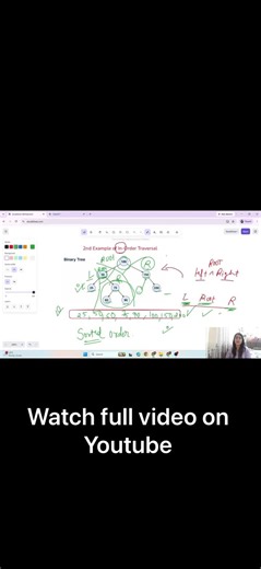 #datastructures #dsa #binarytree #inordertraversal #algorithms #coding #programming #computerscience #learncoding #codinginterview #softwareengineering #techeducation #youtube #shorts #edtech… | Vijya Tulsani