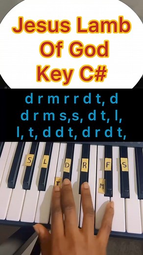 7.2K views · 81 reactions | Jesus Lamb Of God: Piano tutorial/Sofa Notes, key C Sharp. #sofanotes #followers #reels #hymn #pianotutorial #public #fyp #viral #hiddentreasuresounds #simplepianolessons #sofanotes #viralvideos #instrumental #fypage #for #foryoupage #foryou #trending | HiddenTreasure Sounds | Facebook