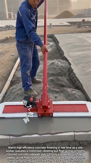 Vibrating Bull Float Smooths Wet Concrete Fast#shorts