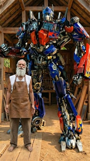 Old Man Carves a Giant Optimus Prime from Wood | Transformers Woodworking Masterpiece