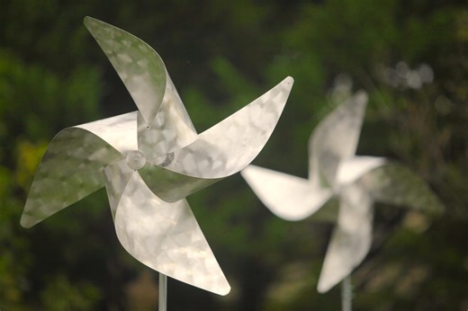 A Large Giant Pinwheel. This is a Whimsical Yard Spinner, Sun Catcher, Bird Chaser. Made Out of Solid Aircraft Aluminum. 30" Diameter. - Etsy