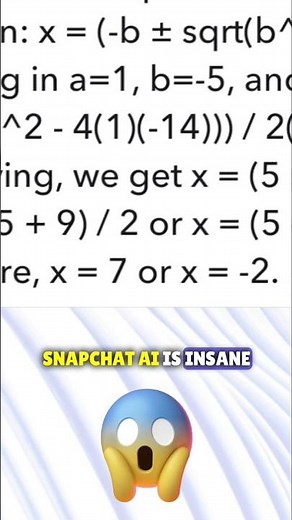 Snapchat AI answered math question|| Snapchat AI is INSANE😱 #shorts