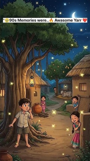 90s Village Night Light Cut Masti Aur Aankh-Micholi Ka Yaadgar Din 💡🌙😂❤️