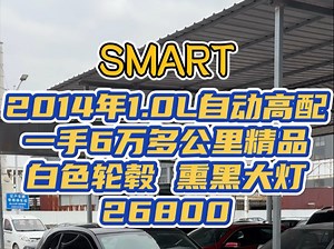 特价 2014年 Smart 1.0L自动高配 一手 实表6万多公里 精品车况 升级限量款白色轮毂 熏黑大灯 阿尔派大屏 大天幕 26800