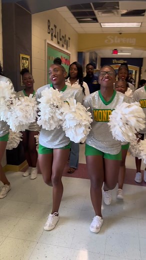 Today we went to visit our new little sisters at MLK Elementary that made the cheerleading team! We are so proud of you girls! 🥳💛