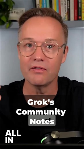 Could AI help identify and contextualize powerful threads? Imagine Grok having its own version of community notes, adding another layer of consensus. How could this transform online discourse? #AI #CommunityNotes #Grok #Misinformation #Tech | All-In Podcast