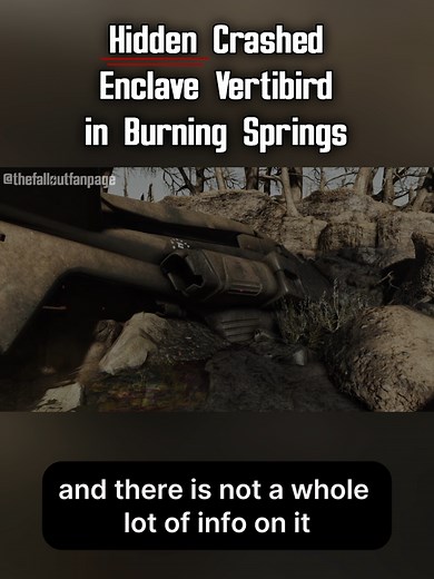 Hidden Crashed Enclave Vertibird in Fallout 76