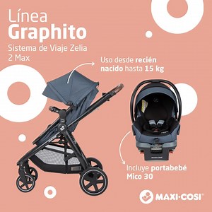 ¡La línea Graphito de Maxi-Cosi tiene todos los esenciales para la vida diaria de tu pequeño! Por la mañana podrás utilizar el bouncer Kori para que tu bebé esté contigo en todo momento mientras realizas tus actividades. A la hora de la comida, tu bebé disfrutará de comodidad y seguridad en su silla alta Minla. Por la tarde, el sistema de viaje Zelia 2 será la mejor opción para dar increíbles y prácticos paseos en familia y por la noche, tu bebé dormirá tranquilamente a tu lado en la cuna- colec