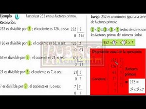 TEOREMA FUNDAMENTAL DE LA ARITMéTICA DESCOMPOSICION CANONICA