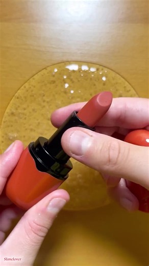 Mixing Slime with Lipstick & Makeup Glitter Satisfying ASMR