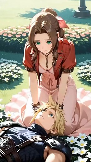 ❤️🌸Aerith & Cloud | Final Fantasy VII🌸❤️ Source: Toon AnIme Drawn and Used Ai by owner of these! Thanks for sharing with us! 😊 . #FinalFantasy #FinalFantasyVII #FinalFantasy7 #FFVII #FF7 | Final Fantasy Characters