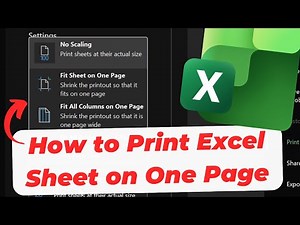 How to Print Excel Sheet on One Page (Fit to Page)
