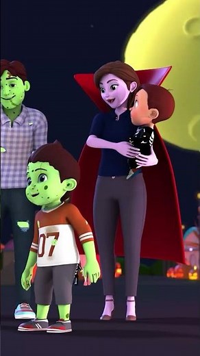 Trick or Treating with Halloween Friends 🍬🎃 #spookysongsforkids #creepyshorts #halloweensongs