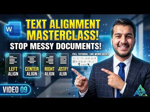 How to Align and Justify Text in MS Word | Step-by-Step (Urdu/Hindi) | ABM Tech