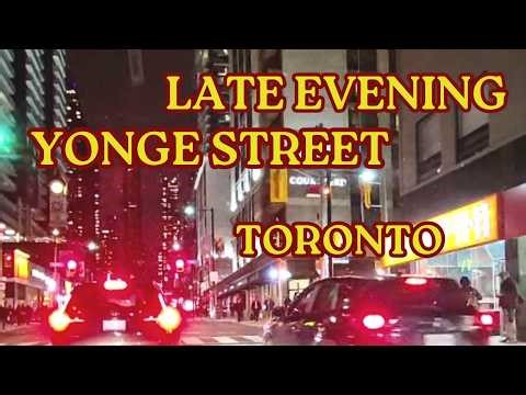 Toronto Night Drive 4K: Yonge Street Weekend Ambience #lifeintoronto #torontodrive #torontovlog
