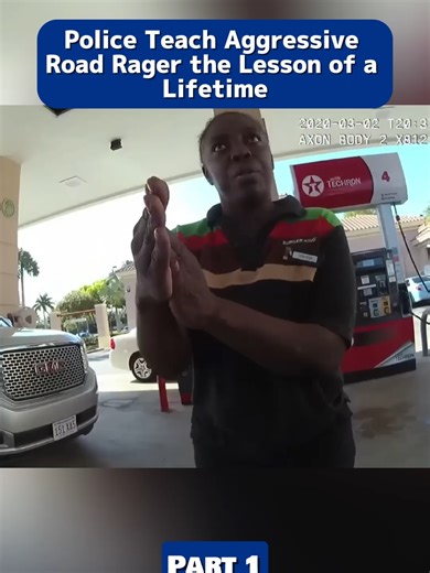 Part 1 | Police Teach Aggressive Road Rager the Lesson of a Lifetime #fypシ゚ #police #policeofficer #policeoftiktok #cop #cops #copsoftiktok #copstiktok #copsusa #crime #crimetok #viralvideo #bodycam #bodycams
