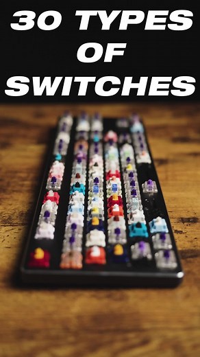 I Built The Most Uncomfortable Keyboard with Different 30 Types of Switches #customkeyboard #keyboardswitches #keyboards #keyboardsoundtest