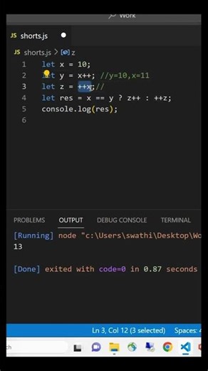 operators in javascript | pre increment vs post increment | ternary operator javascript#javascript