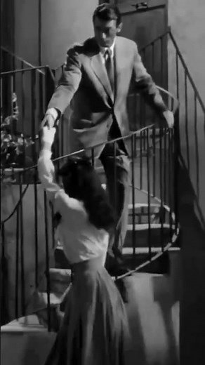 A silent emotional scene from Roman holiday movie 1953