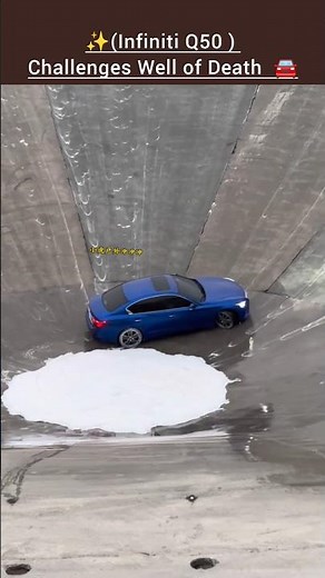 Infiniti Q50 Challenges Well of Death 🚘#offroad #infinix #carstunts #viral #qjmotors #short