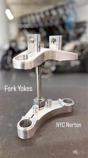 NYC Norton on Instagram: "NYC Norton alloy fork yokes, back in stock. Parallel bore allows full height adjustment. Absolutely stunning - dress up your bike and remove some weight at the same time. Function and form  Available on our site. Link in bio #nortoncommando #manxnorton #seeleyg50 #vintagebike #seeleycommando #seeleynorton"