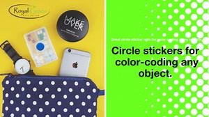 Royal Green Round Label Colored dot Stickers 19mm 3/4 inch - Neon Red - 1000 Pack