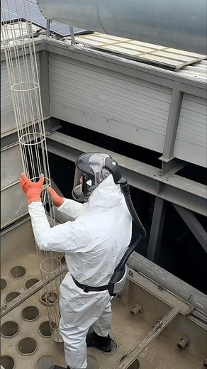Inside a Baghouse Filter Change #engineering #factory #industrialmaintenance #filtration