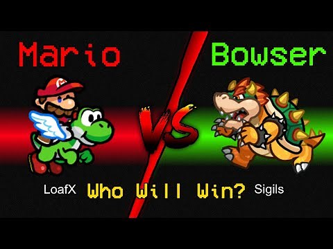 *NEW* Mario VS Bowser in AMONG US (Challenge Mod)