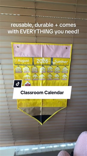 This reusable classroom flip calendar is durable, affordable, and comes with all the pieces you need to get your classroom calendar ready. @ChanngXanHome #TeacherTok #TeacherFinds #BackToSchool #ClassroomSetup #ClassroomDecor