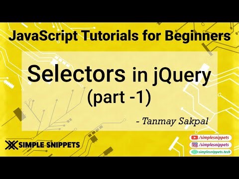 38 - Selectors in jQuery(Part - 1) | jQuery Library | jQuery Tutorials for beginners