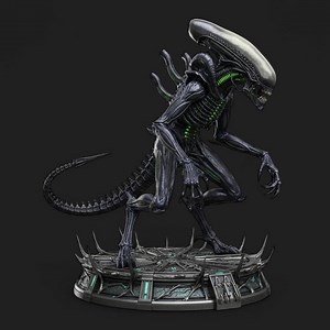 Xenomorph 3D-Modell: XenomorphSTL-Datei, 3D-Alien-Modell, Alien-Diaroma-STL-Datei, Monster 3D-Modell, 3D druckbarer Xenomorph - Etsy.de