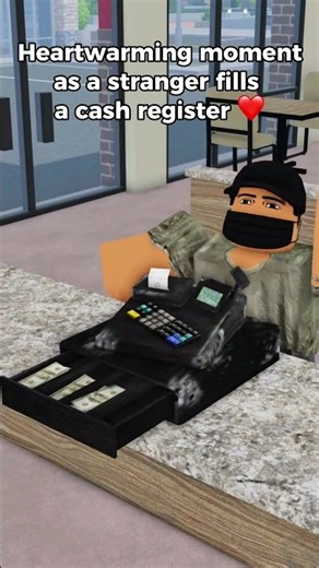Heartwarming moment as a stranger fills a cash register ❤️ #erlc #roblox