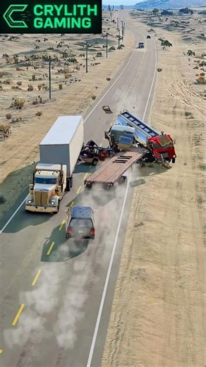 Sudden crash chaos in BeamNG.drive 💥 Realistic damage hits hard