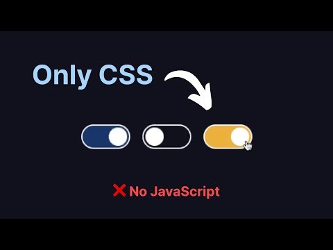 CSS only toggle switch (No JavaScript required)