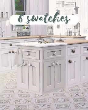 The Sims 4 CC - Farmhouse Kitchen counters + link
