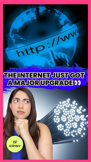 Dr. Harini Bhat (PharmD) | Science Storyteller on Instagram: "The internet just got a major upgrade in a really cool way After 40 years of the same fiber optic technology, scientists just cracked the code on making the internet potentially dramatically faster, by sending data through thin air! A company called Lumenisity created hollow glass ‘straws’ that send data through air instead of solid glass. The result? Light travels 45% faster, cables can handle 1000x more power. These hollow fibers ca