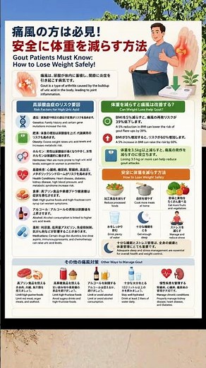 痛風の方必見！安全に体重を減らす方法 | How to Lose Weight Safely with Gout 🏃‍♂️🦵