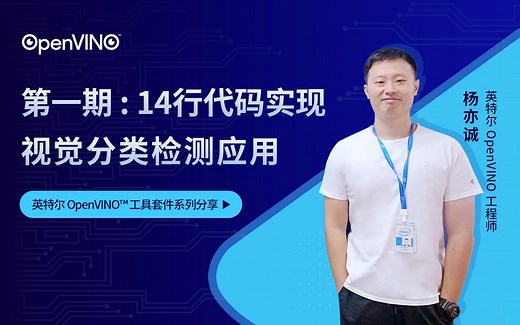 OpenVINO-Notebook系列正式课第一期：14行代码实现视觉分类检测应用