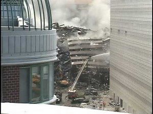 WTC7 Debris Pile - N View - Sept. 13, 2001 (Andrea Star Reese's Ftg.)
