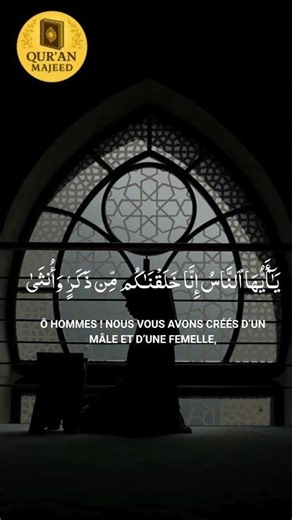 🤝 Sourate Al-Ḥujurāt (49) – Les règles de la fraternité et du respect... #coran #duet #tajwid