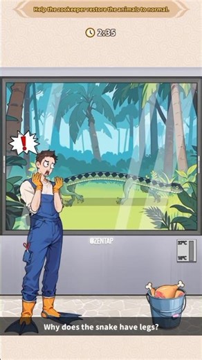 Brain Puzzle Tricky Quest Level 35 – Zoo Reversal 🦁🐘